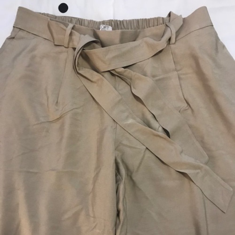 LOFT PLUS High-Waist, Tie-Belt Wide Leg Pants